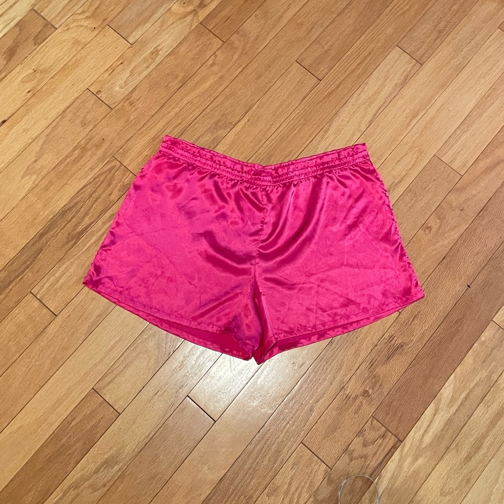 Victoria’s Secret Gold Label Satin-like Pink Sleep Shorts - Picture 2 of 16